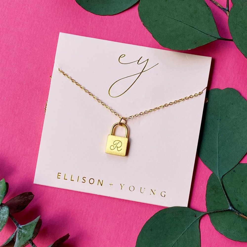 Scripted Notes Locket Initial Necklace - Picture 14 of 16